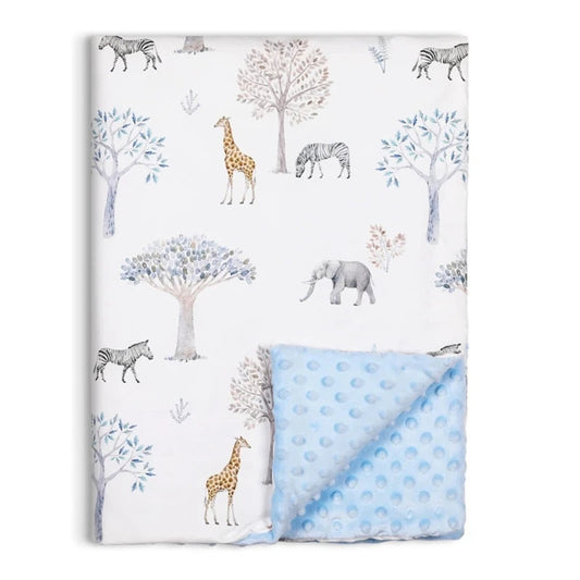 Safari Animals Minky Blanket
