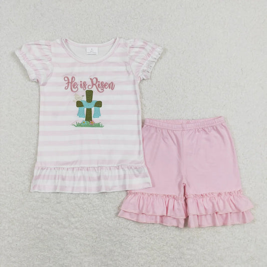 Girls He Is Risen Easter Set