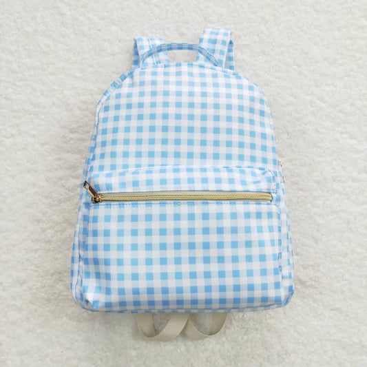Blue Plaid Backpack