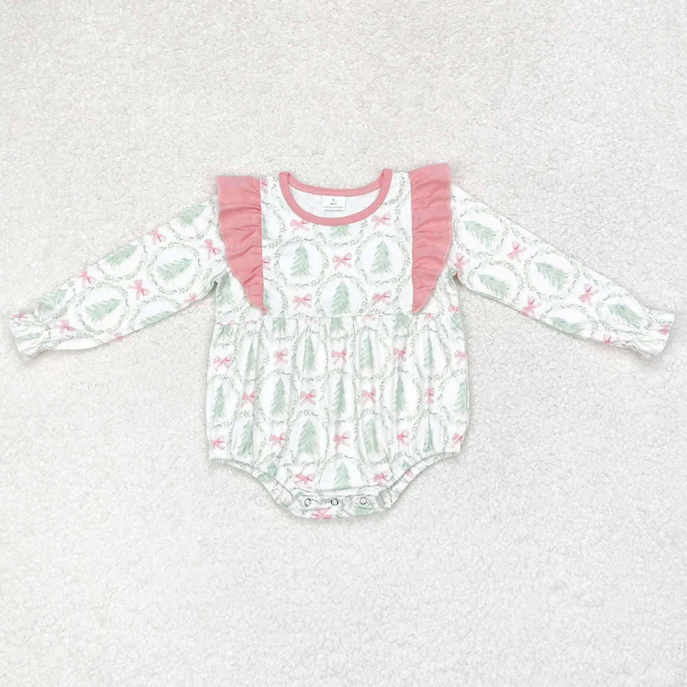 Trees & Bows Christmas Bubble Romper