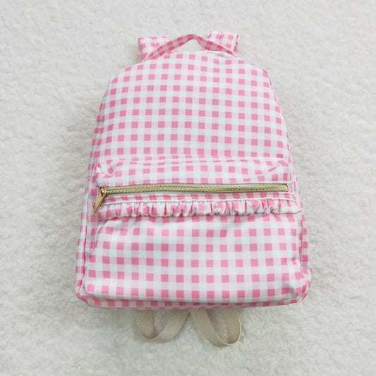 Pink Plaid Backpack