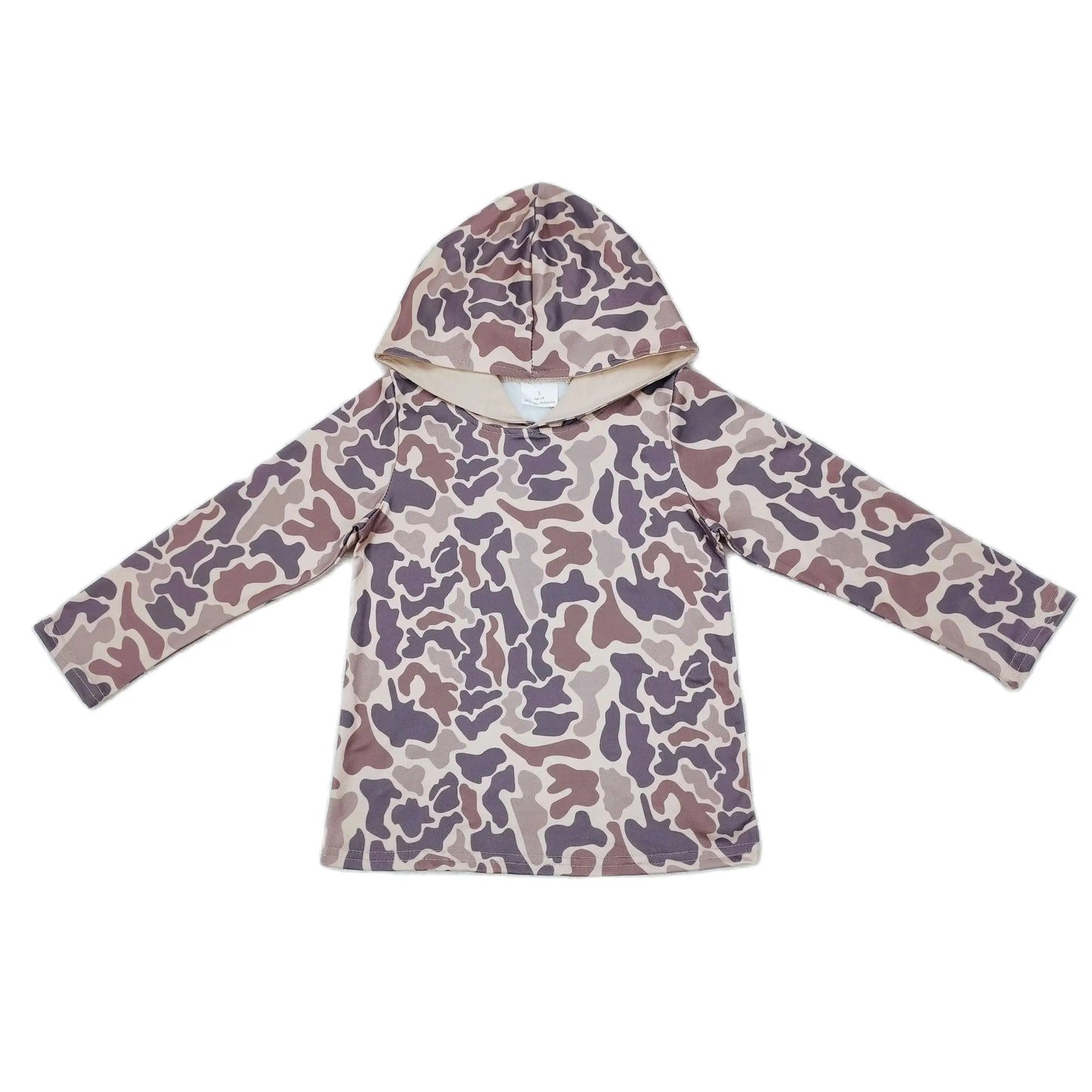 Boys Retro Camo Silk Hoodie