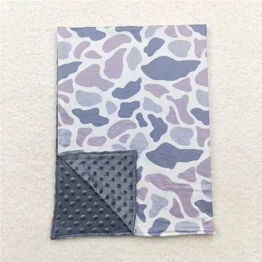 Blue Camo Minky Blanket