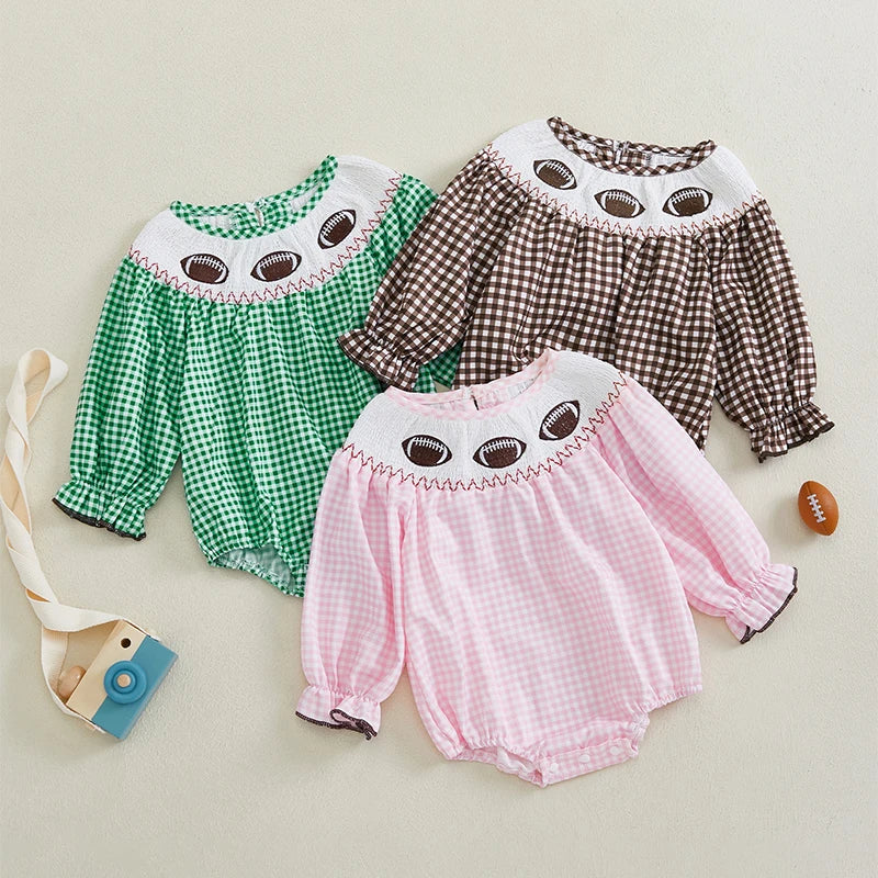 Smocked Gingham Football Bubble