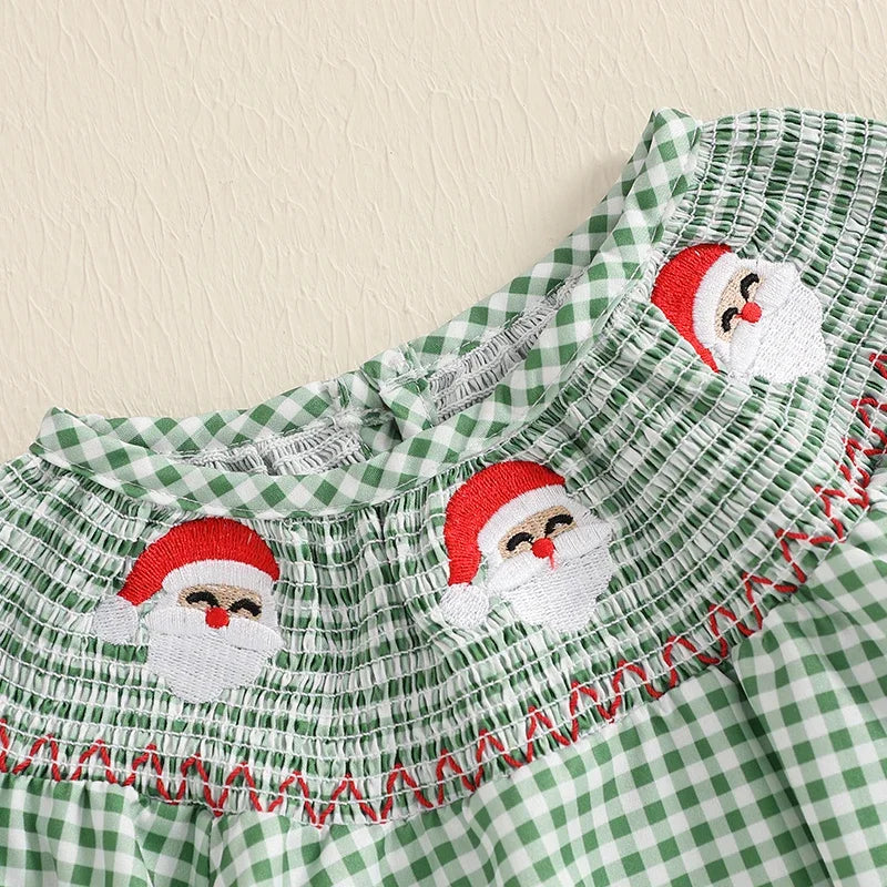 Smocked Christmas Santa/Gingerbread Bubble