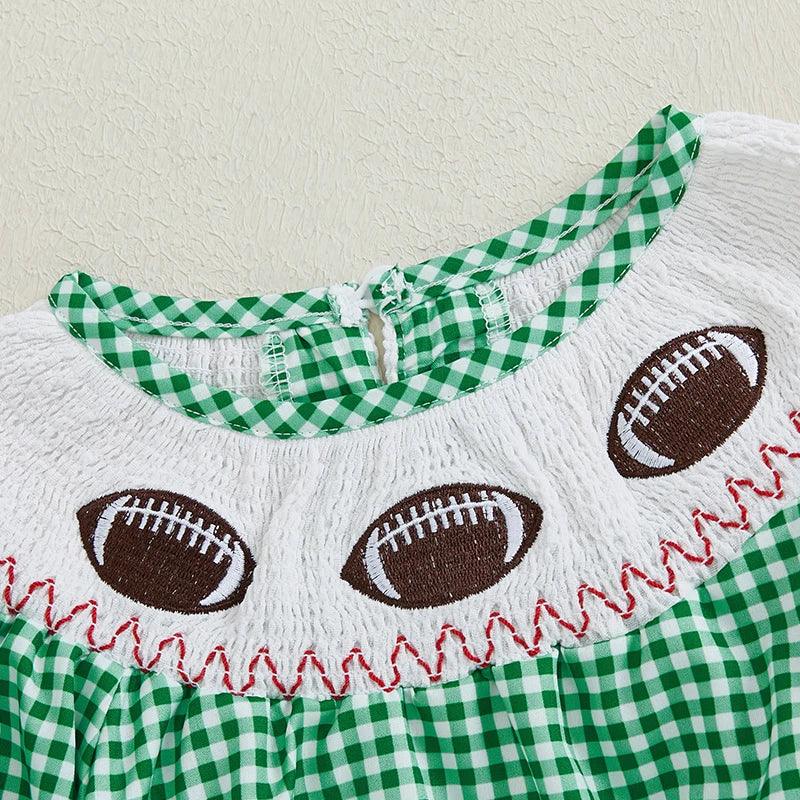 Smocked Gingham Football Bubble