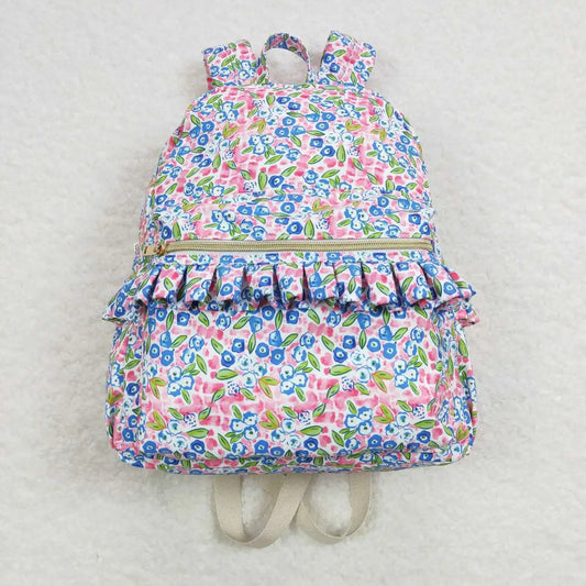 Spring Floral Ruffle Backpack