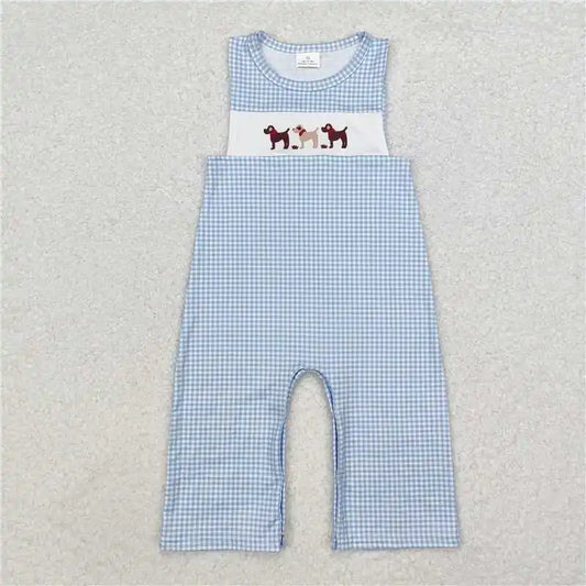 Gingham Dogs Romper