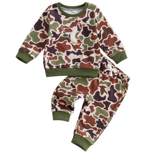 Boys Retro Camo Pant Set