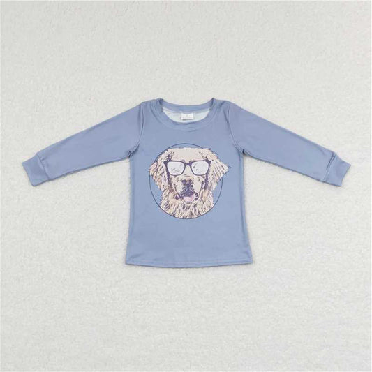 Boys Blue Dog Top