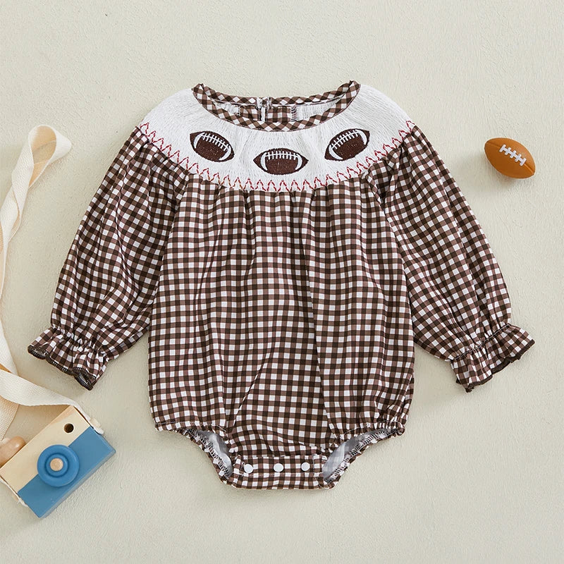 Smocked Gingham Football Bubble