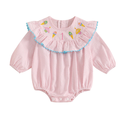 Smocked Birthday Girl Bubble