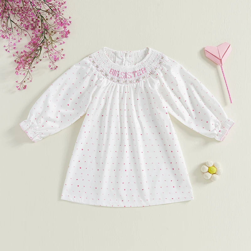 Smocked Girls Big Sister Dress