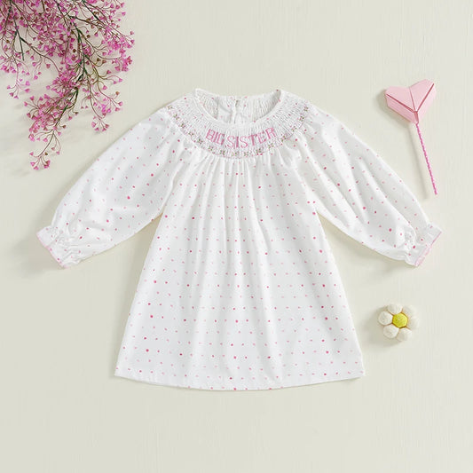 Smocked Girls Big Sister Dress