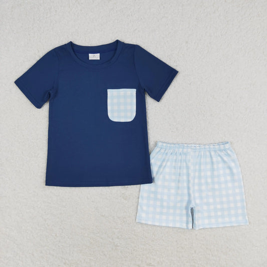 Boys Blue Gingham Set