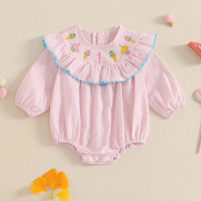 Smocked Birthday Girl Bubble