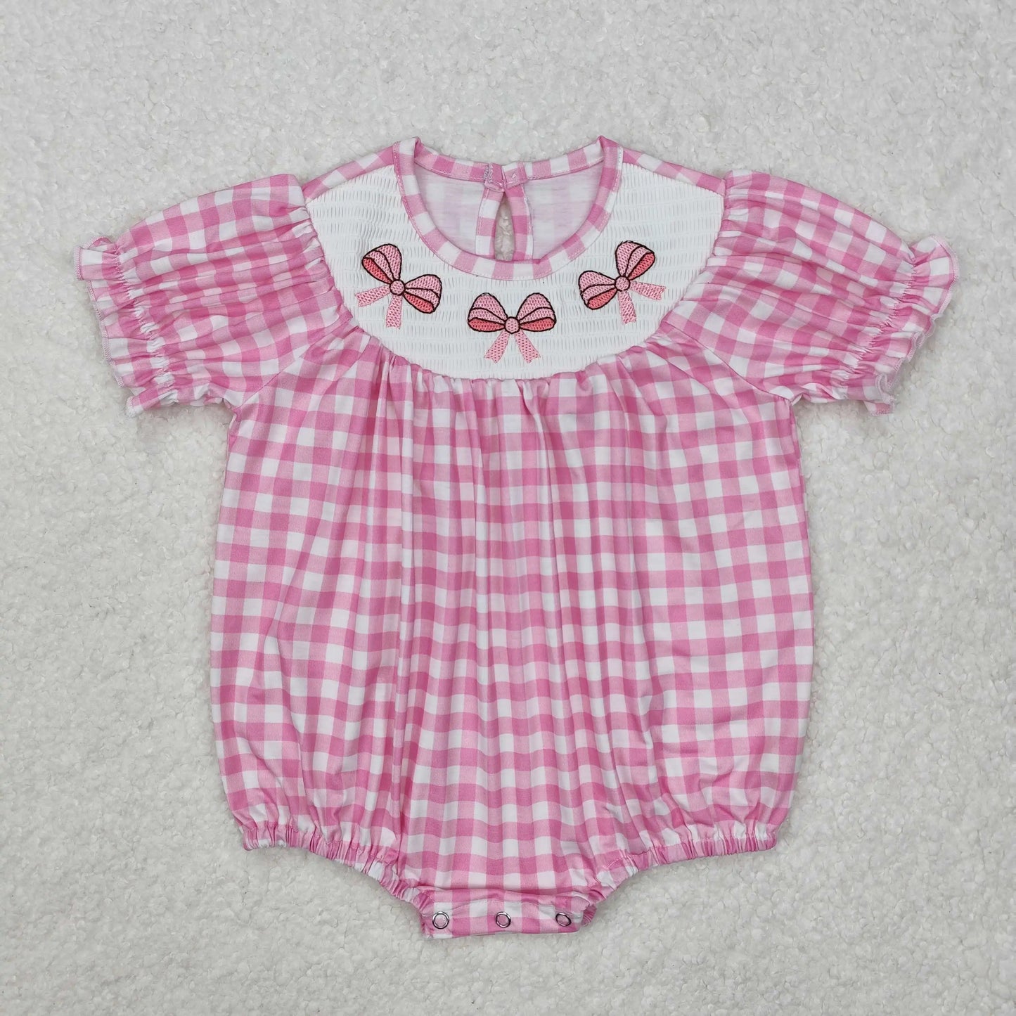 Pink Gingham Bow Bubble