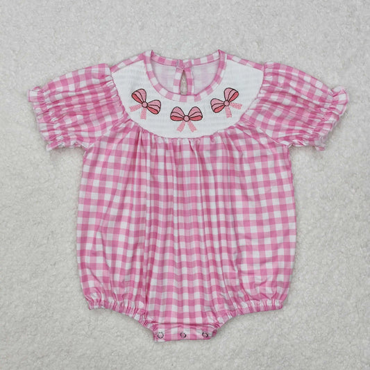Pink Gingham Bow Bubble