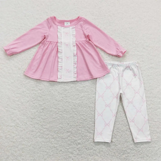 Girls Coquette Bow Pant Set