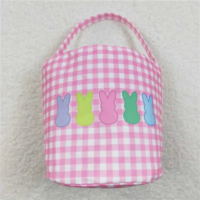 Pink Gingham Easter Basket