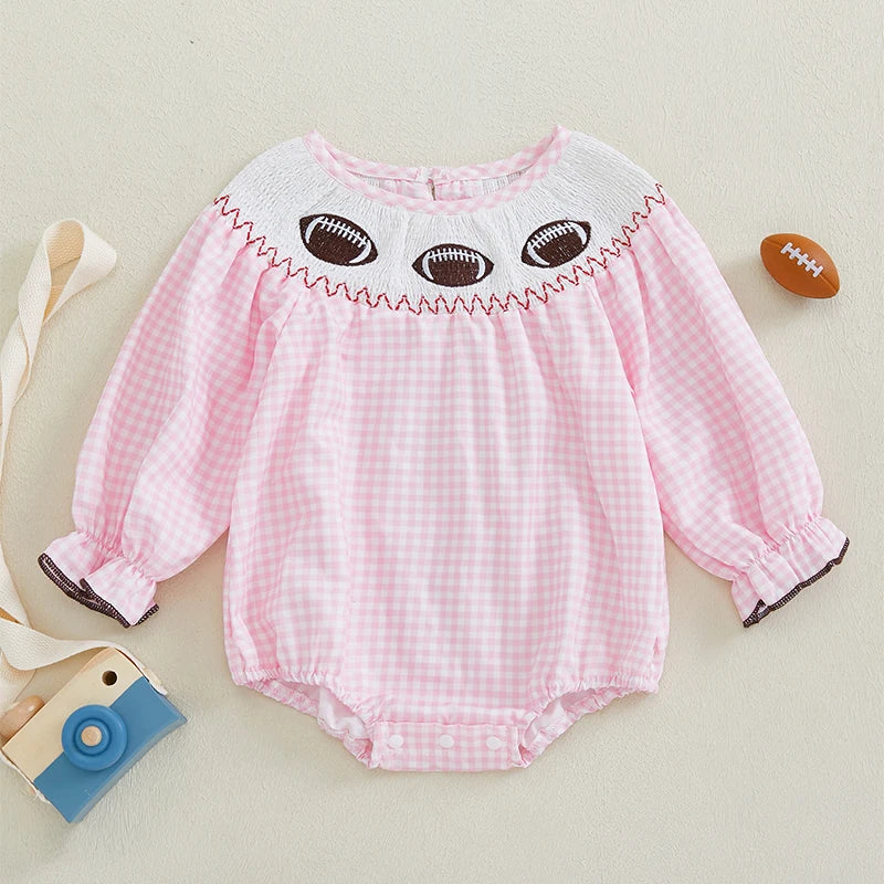 Smocked Gingham Football Bubble