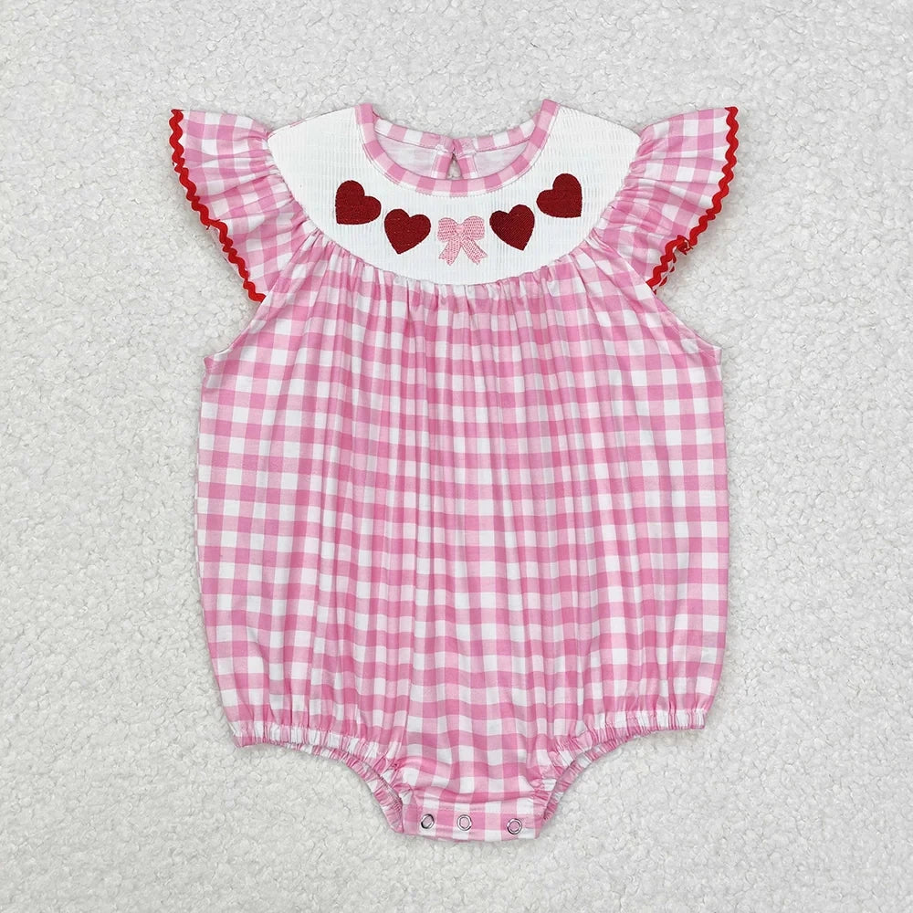 Smocked Gingham VDay Heart Bubble