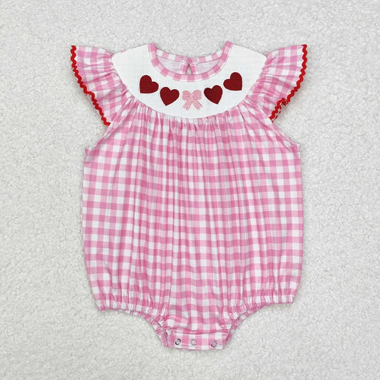 Smocked Gingham VDay Heart Bubble