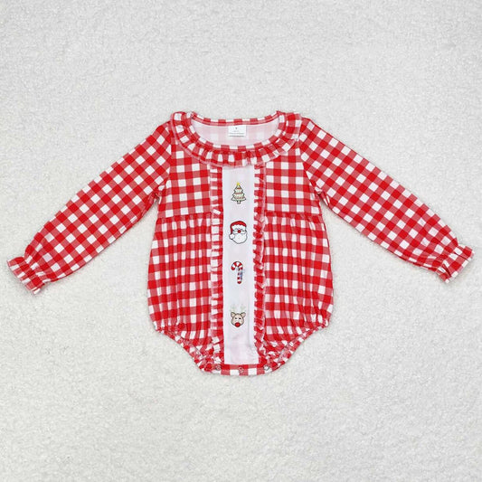 Smocked Christmas Candy Cane Bubble