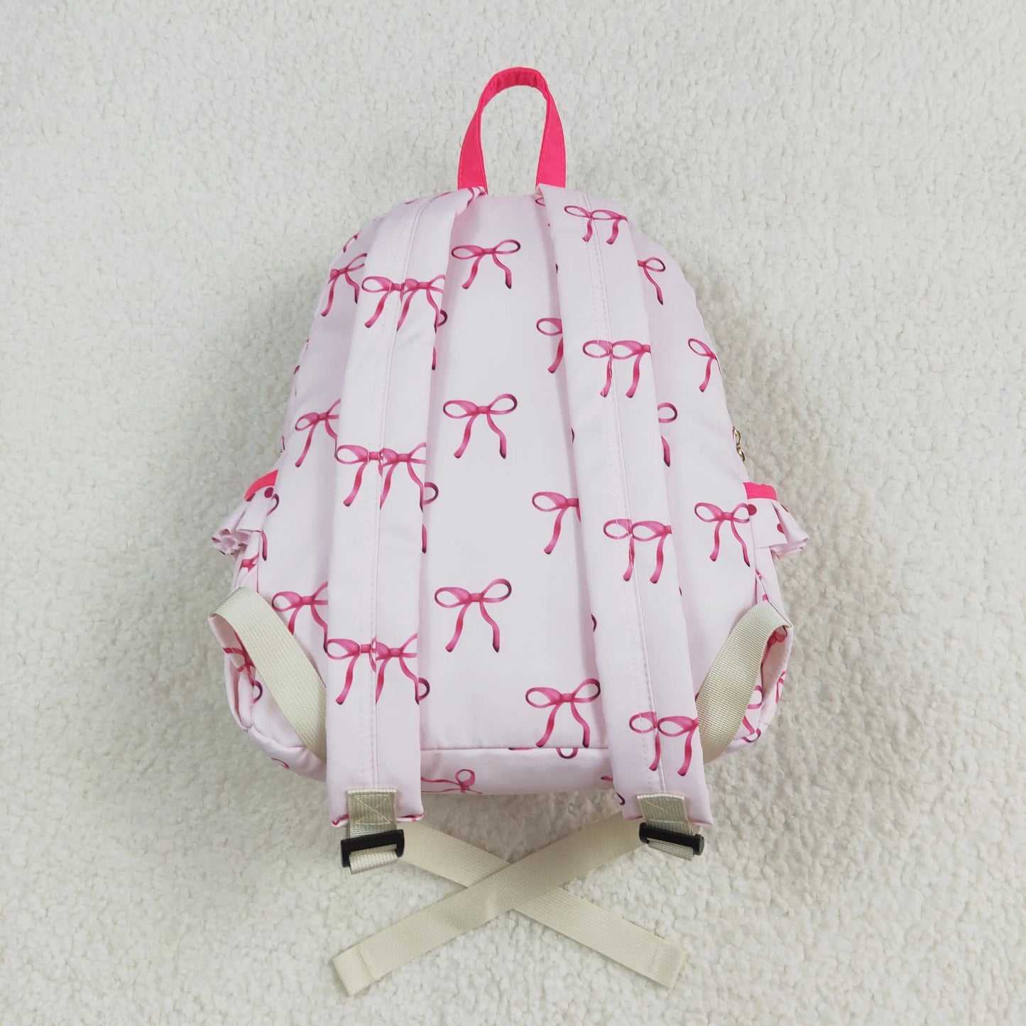 Pink Bow Ruffle Backpack