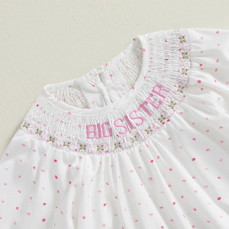Smocked Girls Big Sister Dress