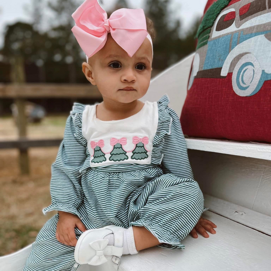 Christmas Bow Romper